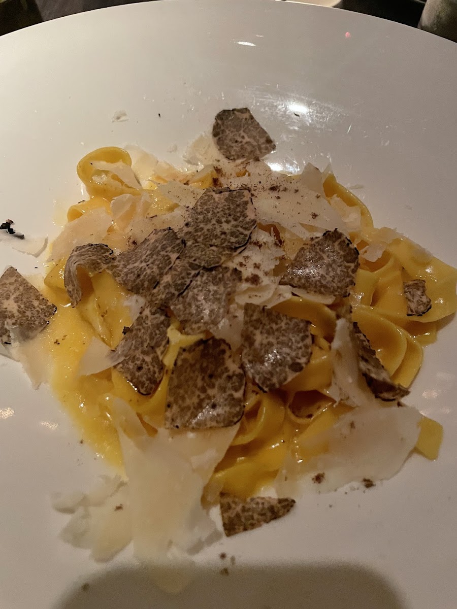 Gluten free pasta with truffle