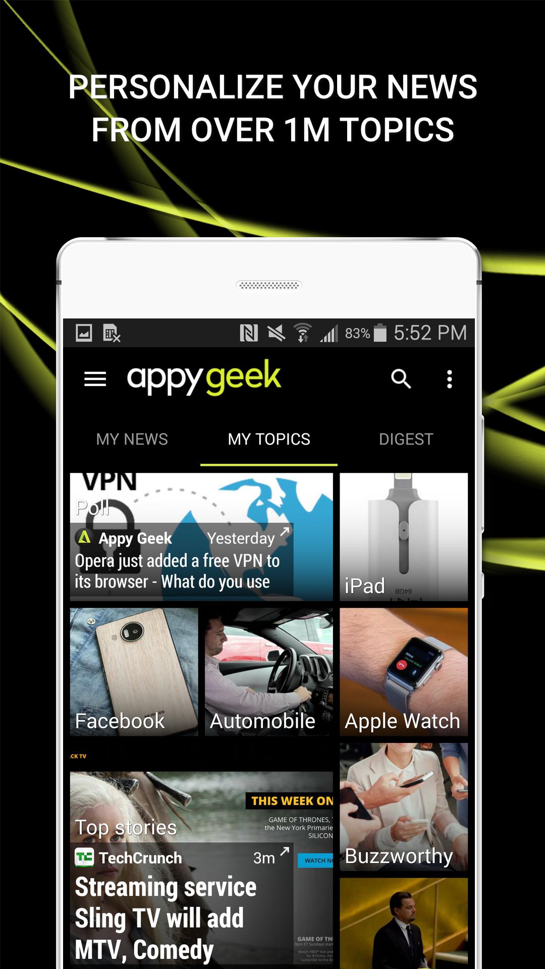 Android application Appy Geek – Tech news screenshort