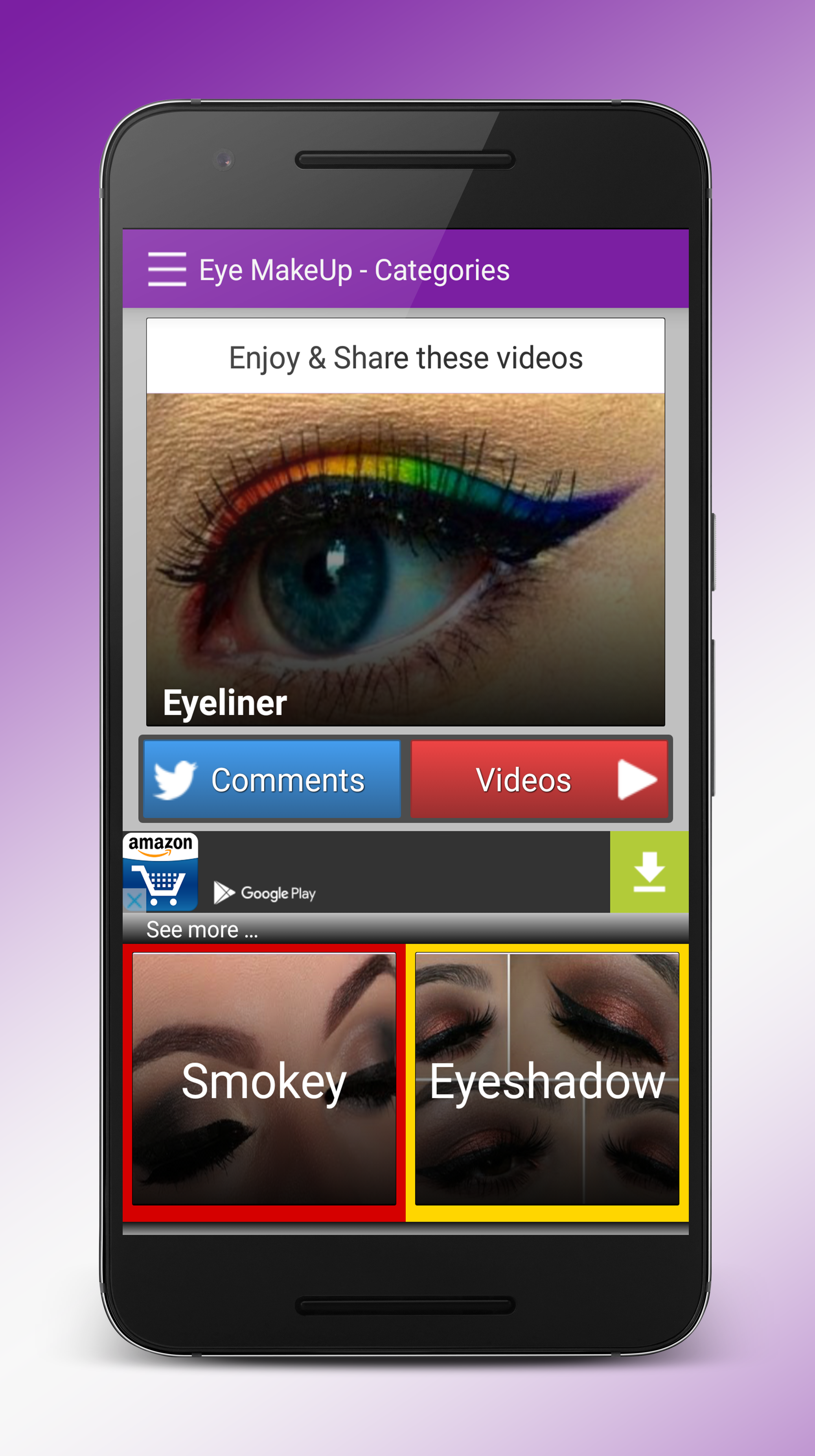 Android application Eyes makeup screenshort