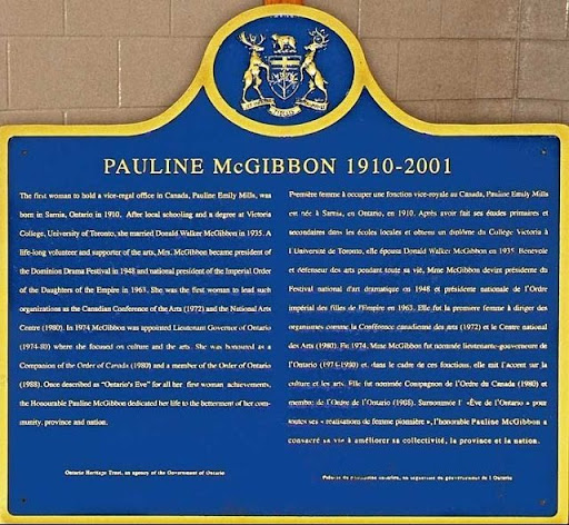 The first woman to hold a vice-regal office in Canada, Pauline Emily Mills, was born in Sarnia, Ontario in 1910. After local schooling and a degree at Victoria College, University of Toronto, she...