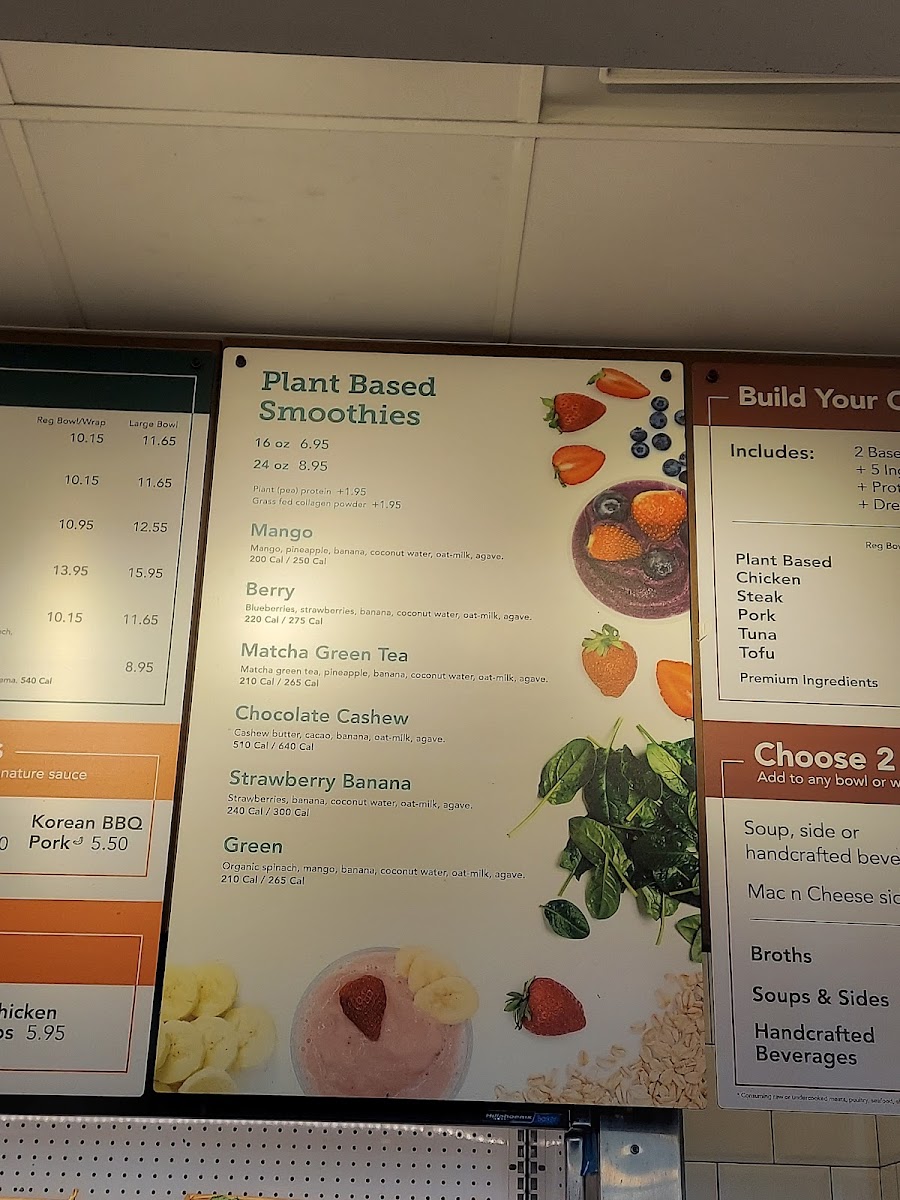 CoreLife Eatery gluten-free menu