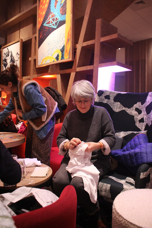 A moment of creative meditation at an embroidery workshop with Paris brand Keur.