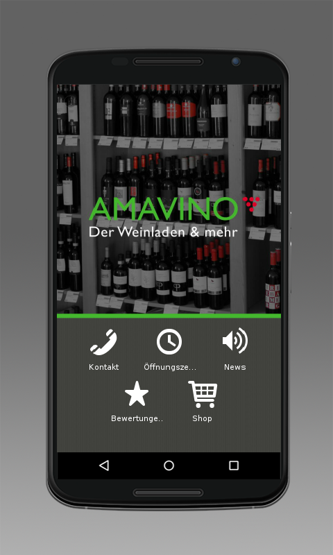 Android application AMAVINO screenshort