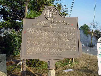 On the night of May 9, 1865, Jefferson Davis, with his family and a small escort, enroute south to avoid a screen of Union cavalry attempting to intercept him, reached the site of the present...