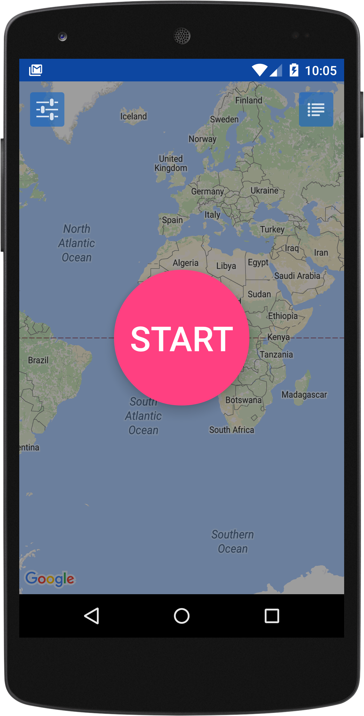 Android application GPS Location Tracker screenshort