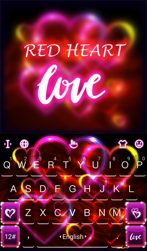 Red Heart Love Keyboard Theme — приложение на Android