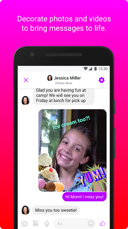  ‪Messenger Kids – Safer Video Calls and Texting‬‏- لقطة شاشة 