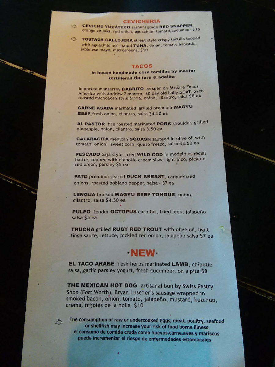 Revolver Taco Lounge gluten-free menu