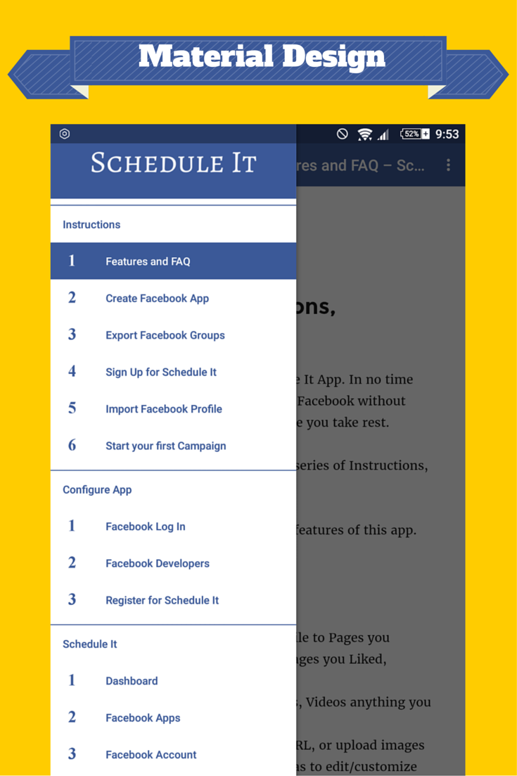 Android application Schedule It: Autoposter for FB screenshort
