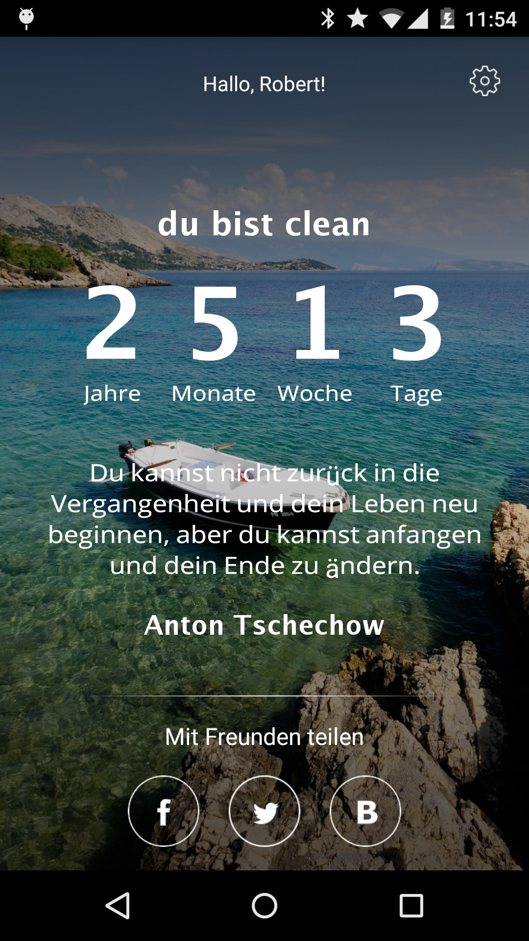 Android application Clean Day screenshort