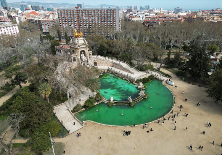 A drone view of Parc de la Ciutadella in Barcelona, Spain. Picture:REUTERS/ALBERT GEA