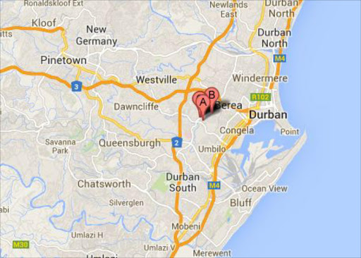 Map of Cato Manor, Durban. File photo