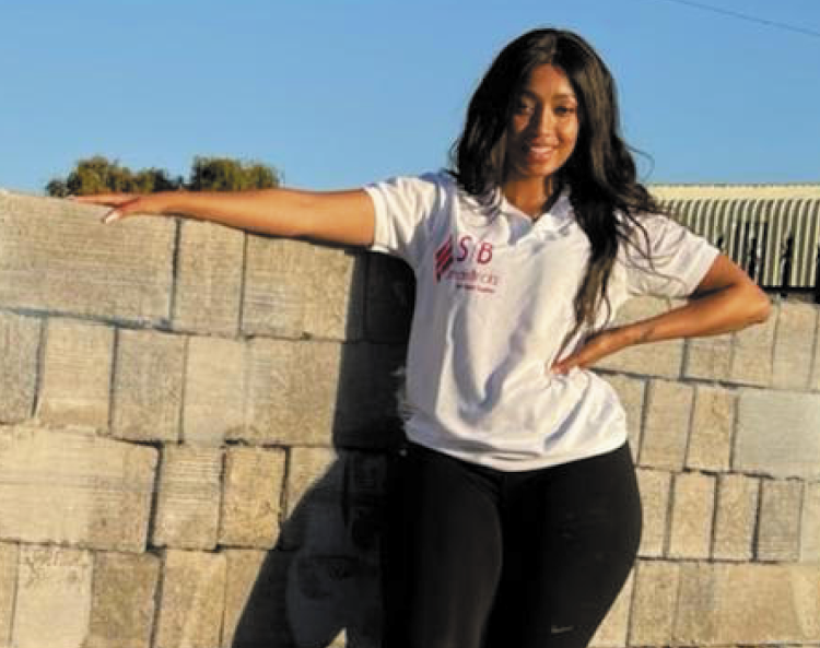 Sbahle Sithole monitors the work at SMAIS Bricks site to ensure quality of her bricks.