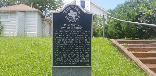 In 1716 Franciscan missionaries held the first Catholic services in this vicinity. For many years Catholics in San Augustine were without leadership until 1847 when the Diocese of Galveston...