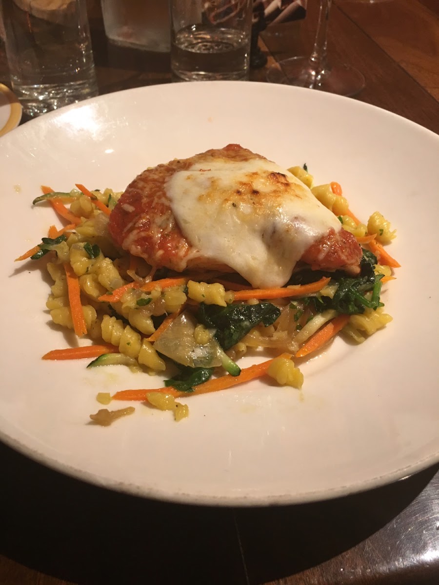 Chicken Parma with GF pasta