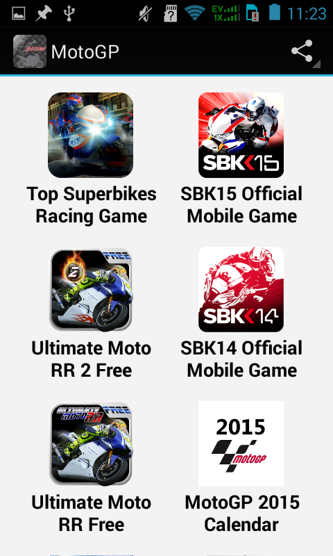 Android application Top MotoGP Games screenshort