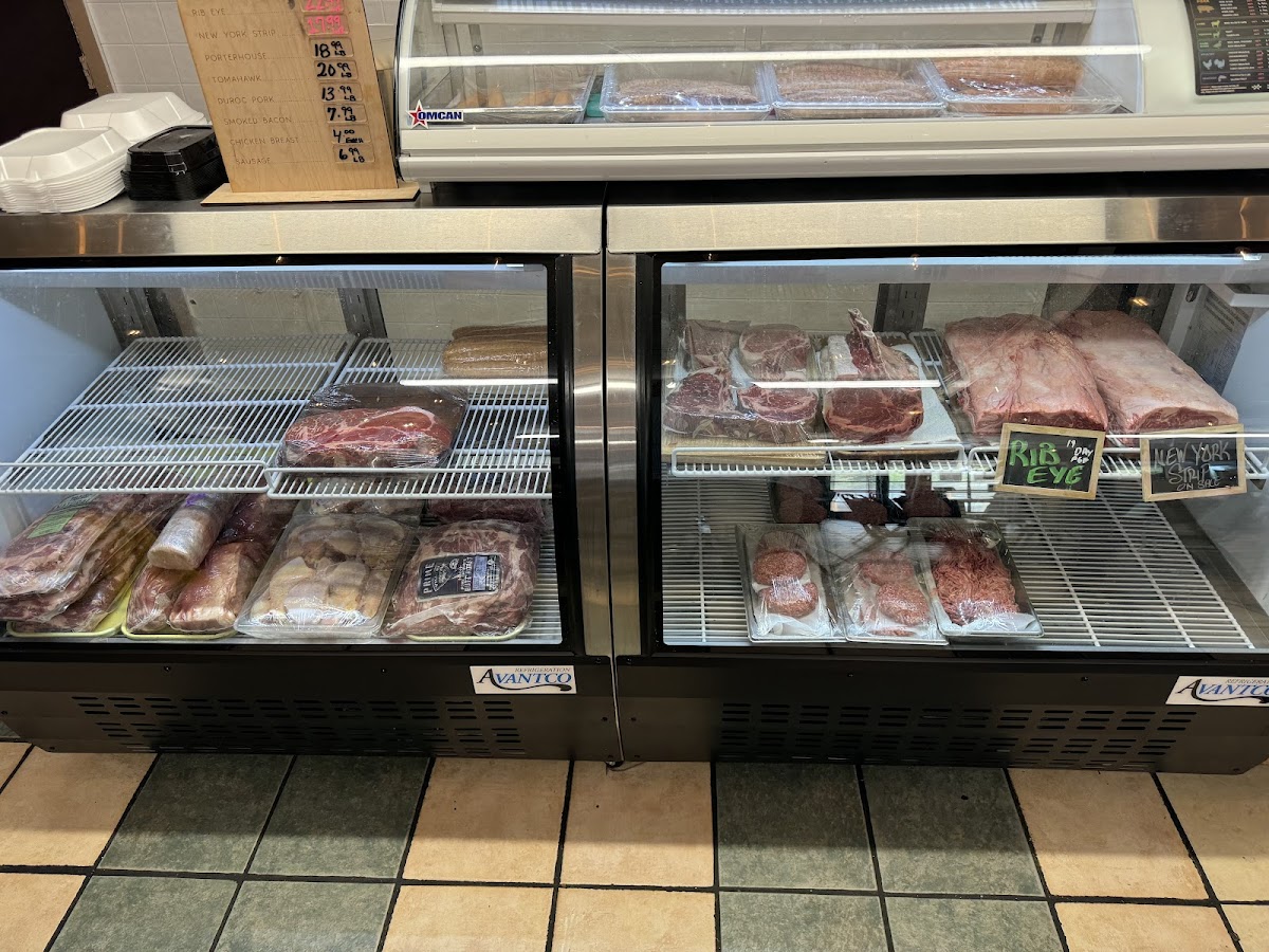 Meat selection, including aged items