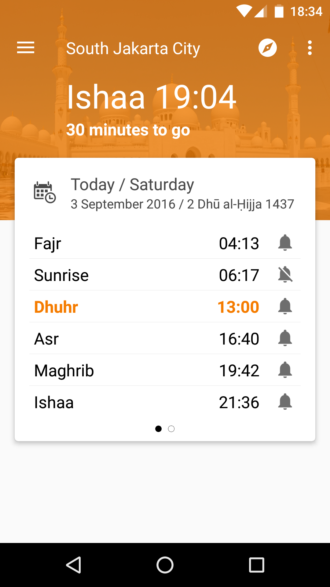 Android application SalatKu - Prayer Times, Qibla screenshort