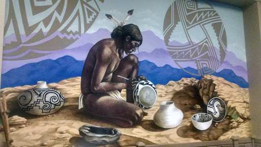 Painting Mimbres Pottery Mural