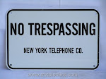 Signs - 12 X 18 NOS NY Tel No Trespass