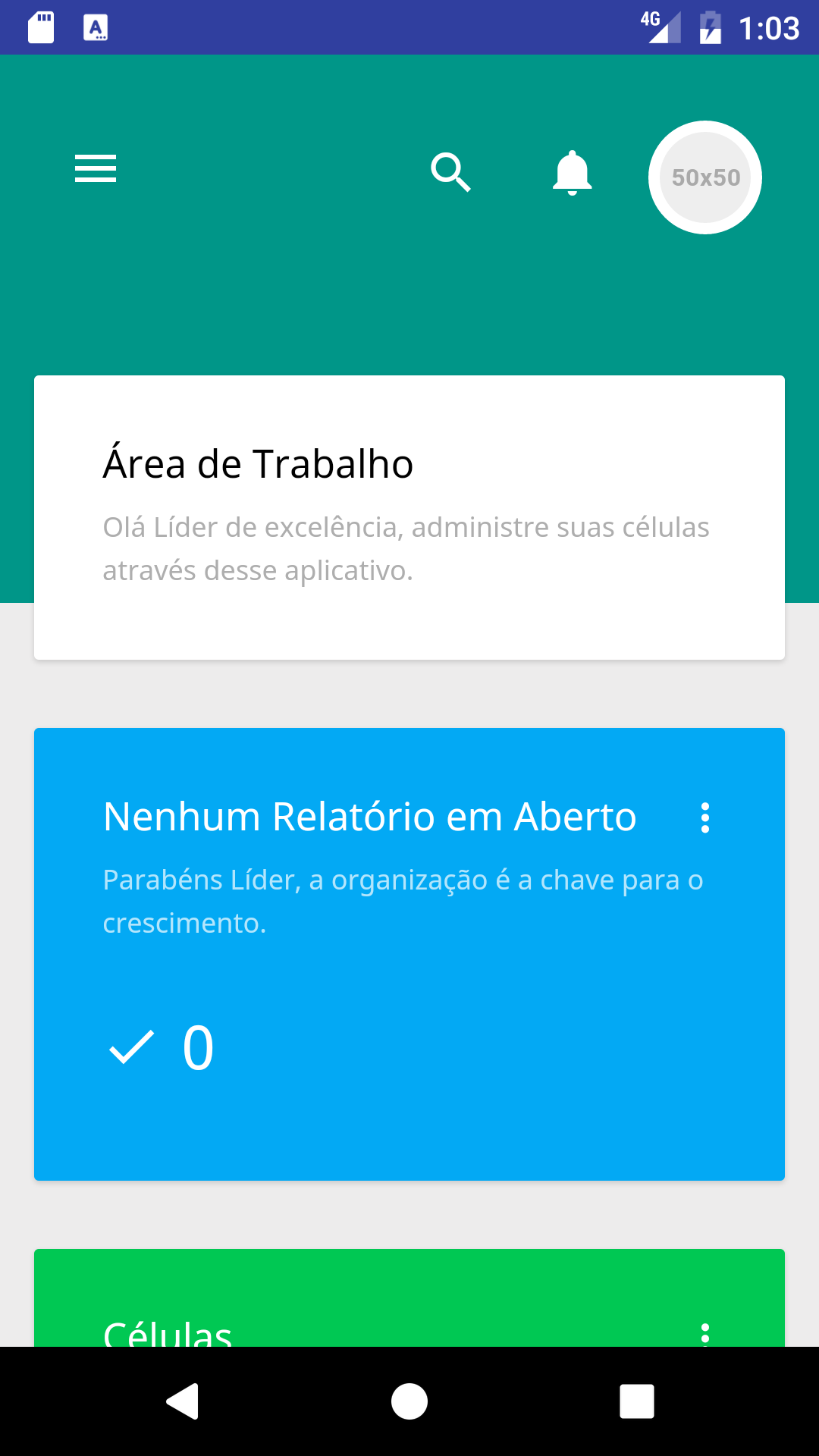Android application Líder de Célula screenshort