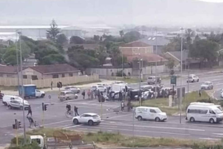 Emergency services attend to the scene in Milnerton, Cape Town.