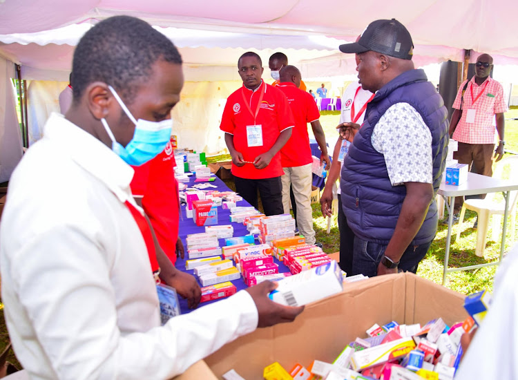 Kisumu Central Constituency MP Joshua Oron at Jaramogi Oginga Odinga Sports Complex during a free medical camp organised by his office May 6, 2024