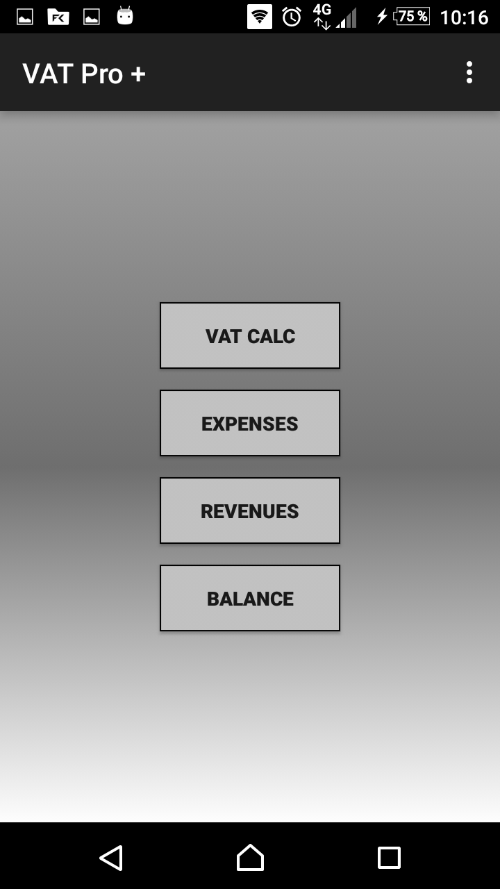 Android application VAT Pro screenshort