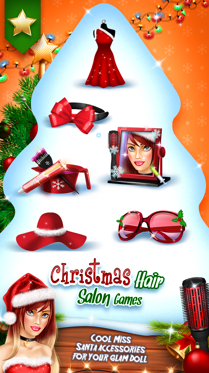 Android application Christmas Hair Salon Games  screenshort