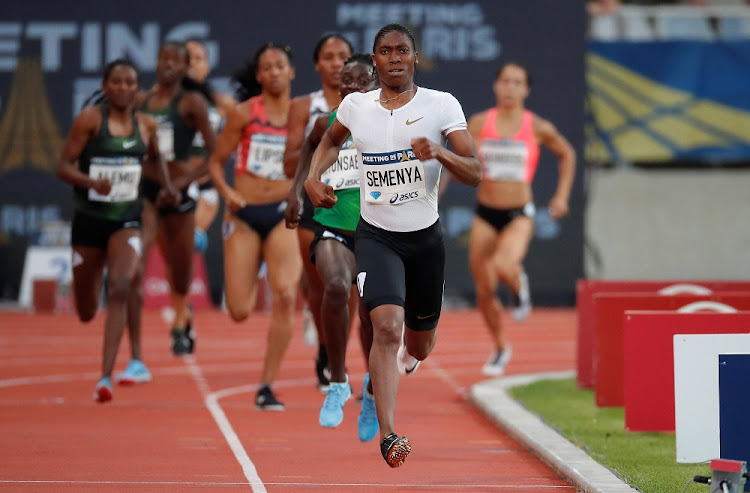 South Africa's Caster Semenya wins the women's 800m.