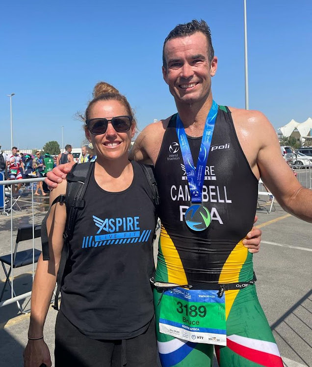 Gqeberha athlete Bruce Campbell with his wife Tracey