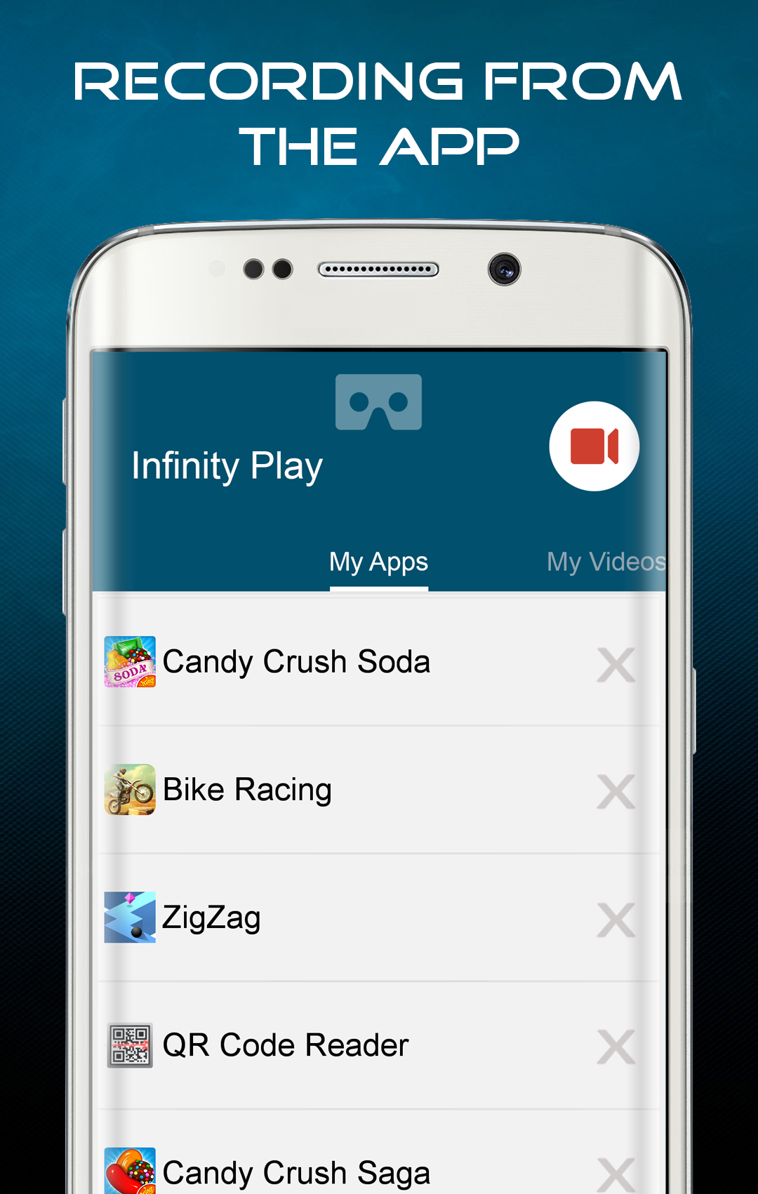 Android application Infinity Play Screen Recorder screenshort