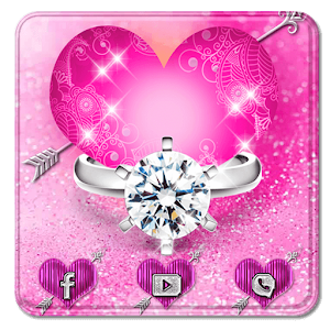 Download pink love ring theme diamond wallpaper For PC Windows and Mac