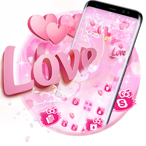 Download beauty pink love theme pink wallpaper &kitty icon For PC Windows and Mac