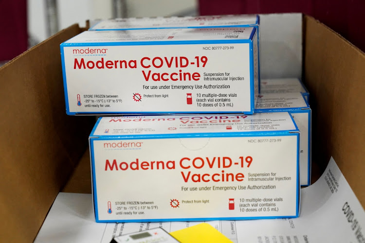 Boxes containing the Moderna Covid-19 vaccine are prepared for shipping at the McKesson distribution center in Olive Branch, Mississippi, US December 20 2020.