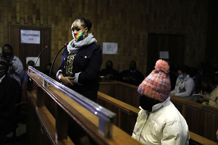 Convicted serial killer Rosemary Ndlovu and her co-accused Nomsa Mudau. The former police officers are accused of plotting to murder Mudau's husband.