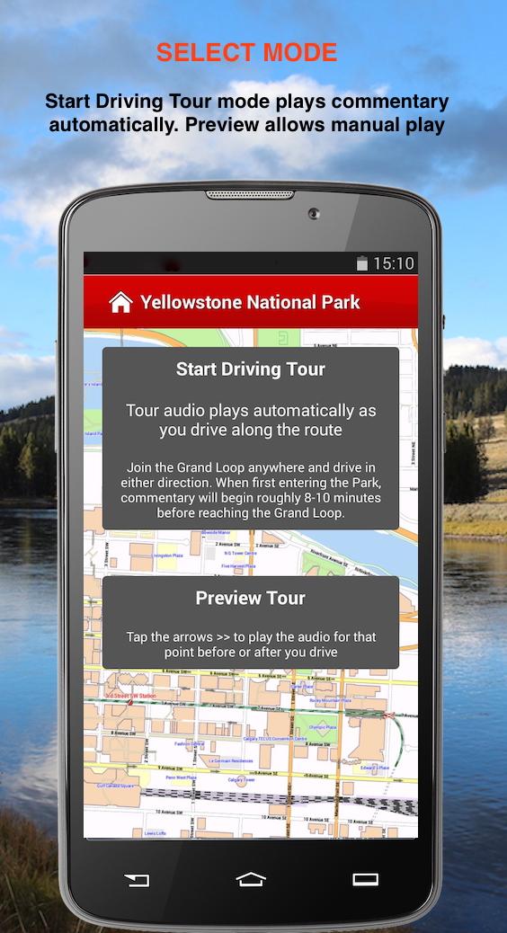 Android application Yellowstone GyPSy Driving Tour screenshort