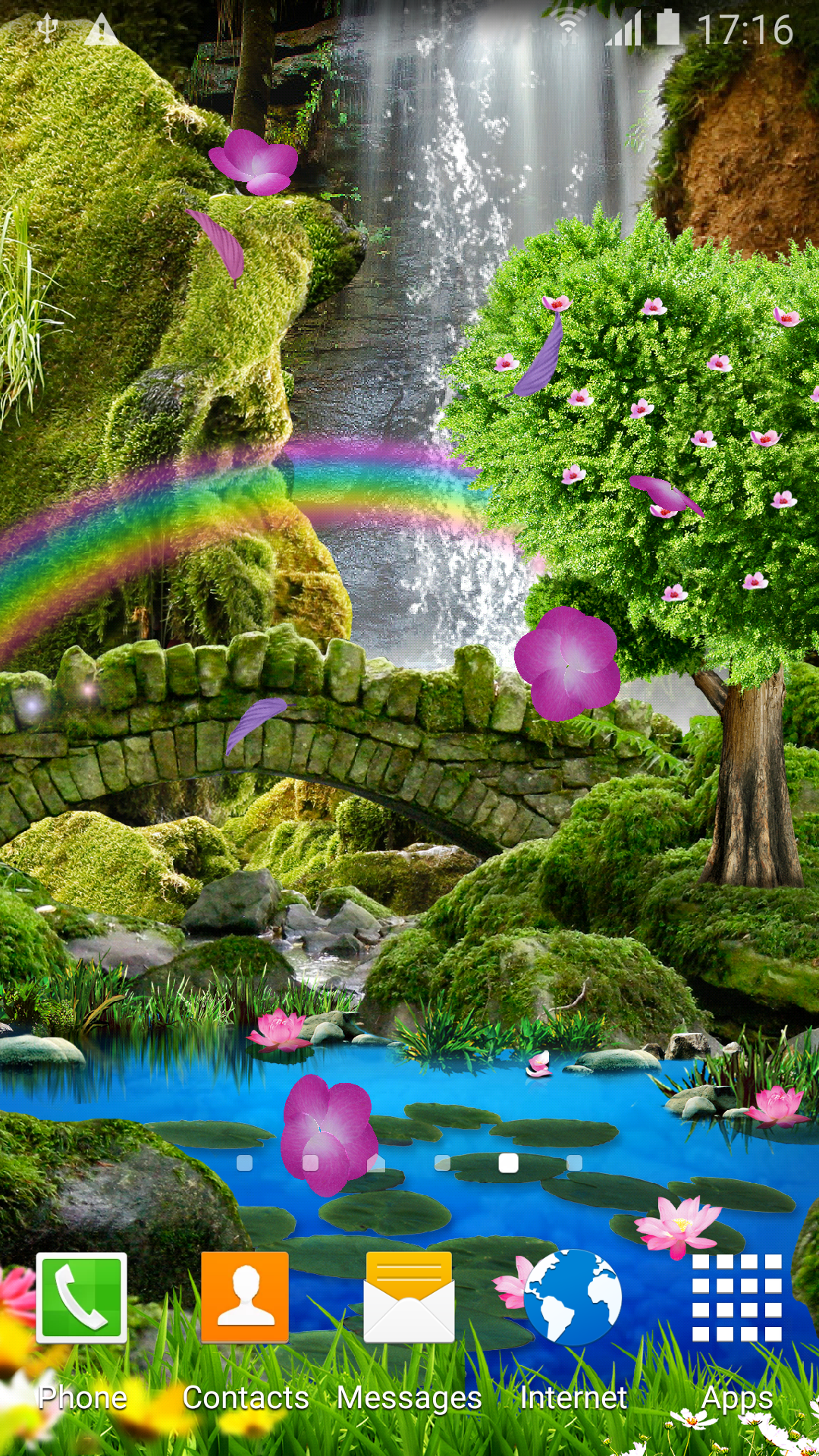 Android application Waterfall Romantic Wallpaper screenshort