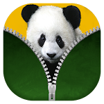 Cute Panda Zipper Lock Screen Apk
