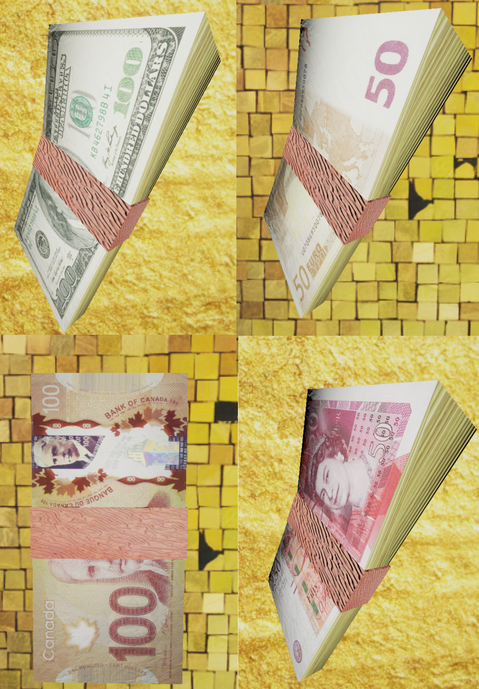 Android application Be Rich - Banknotes Rain in 3D screenshort
