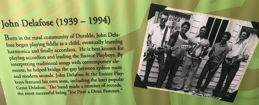 John Delafose    (1939-1994)   Born in rural Duralde, John Delafose began playing fiddle as a child, eventually learning harmonica and finally accordion.  He is best known for playing accordion...