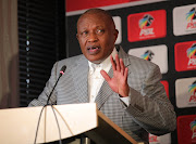 PSL chairman Irvin Khoza addresses the media in Johannesburg on March 16 2020.