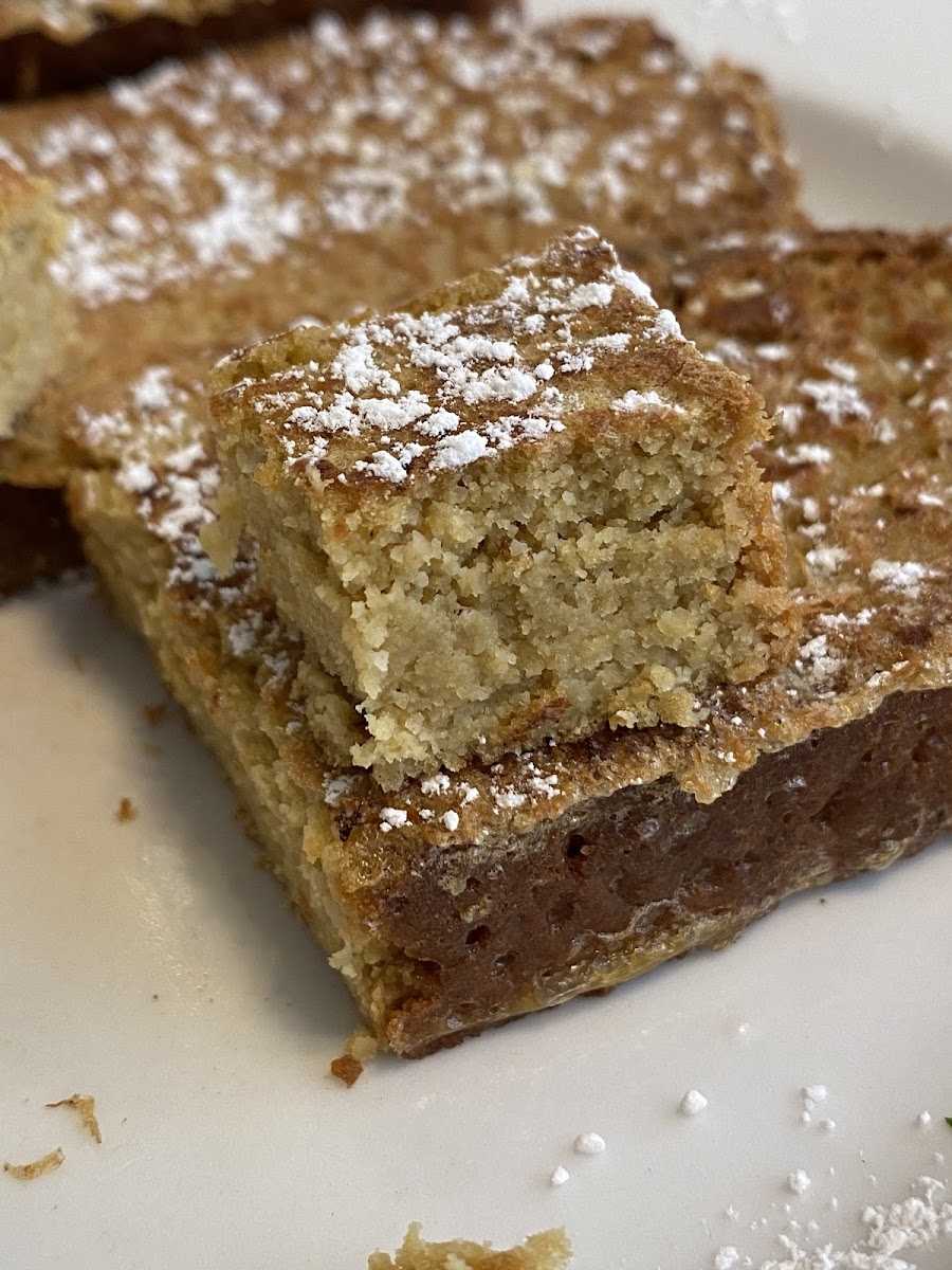 Absolutely adorable incredible! Several FLAVORS of gluten free bread for the GF French toast. I went with coconut bread!!