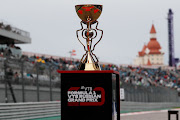 The race winner's trophy is pictured on the grid before the start of the F1 Grand Prix of Russia at Sochi Autodrom on September 26, 2021 in Sochi, Russia.