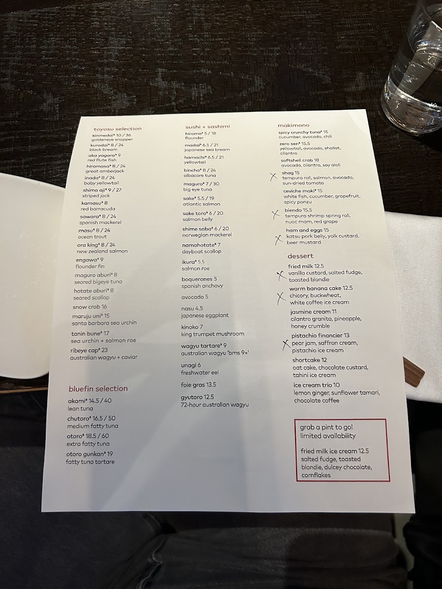 Uchi Denver gluten-free menu