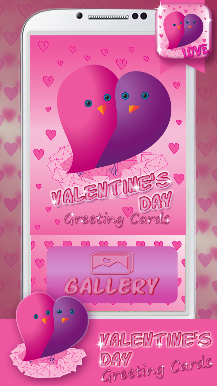 Android application Valentines Day Greeting Cards screenshort