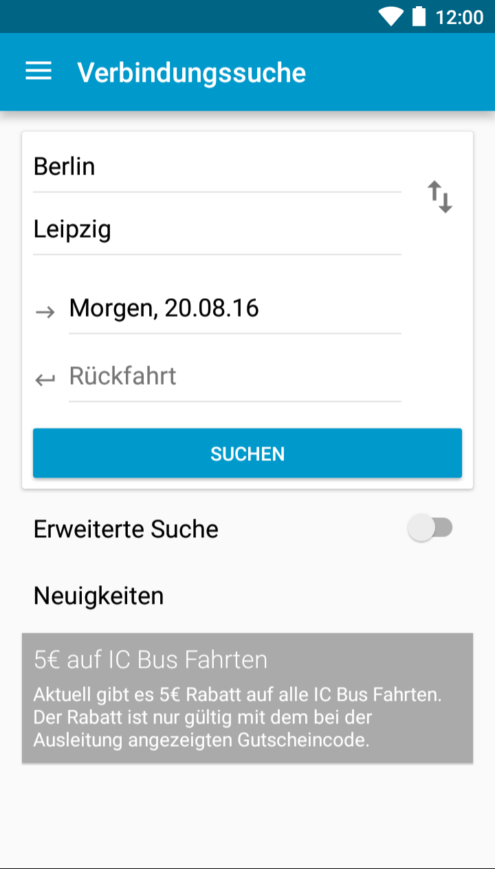 Android application Busradar: Bus Trip App screenshort