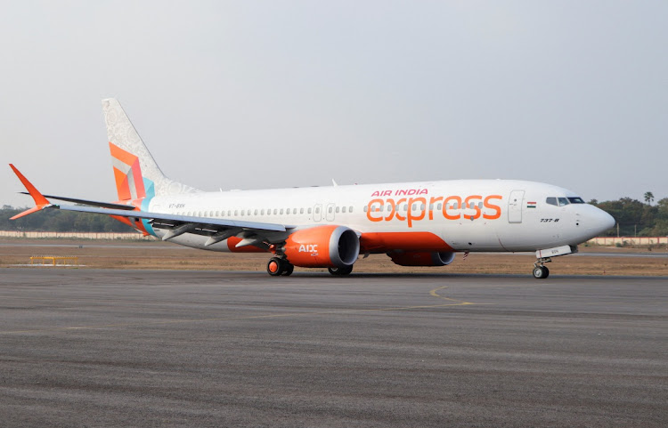 An Air India Express aircraft is displayed at Wings India 2024 aviation event at Begumpet airport, Hyderabad, India, January 18, 2024. Picture: REUTERS/ALMAAS MASOOD/FILE