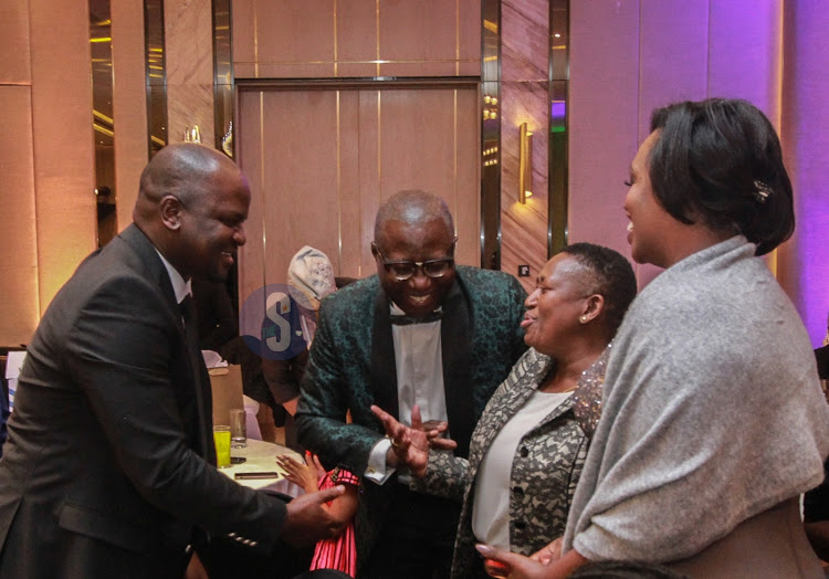 Radio Africa Group Head of Content Paul Ilado, RAG CEO Patrick Quarcoo, Businesswoman Mary Wambui and Radio Africa Group Events Manager Somoina Kimojino during the AllAfrica Gala Dinner and Excellence Award Ceremony at Glee Hotel in Runda, Nairobi on May 9, 2024