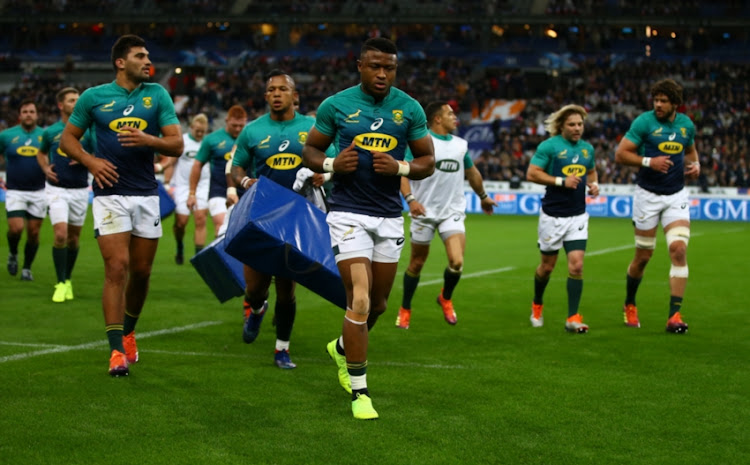 Aphiwe Dyantyi during the Castle Lager Outgoing Tour match between France and South Africa at Stade de France on November 10, 2018 in Paris, France.